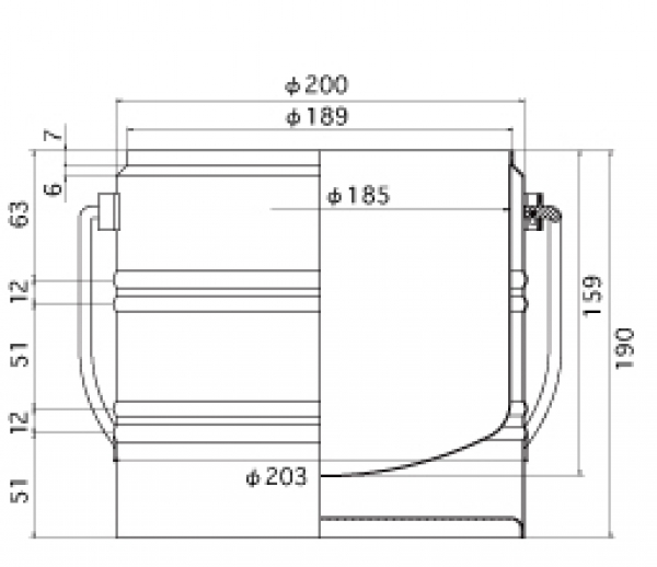 offener Edelstahl-Dewar 3,0l